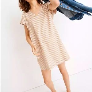 Madewell Button-Back Easy Dress in Stripe